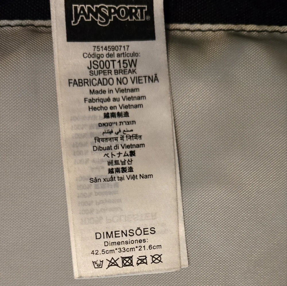 Jansport Navy and Teal Backpack